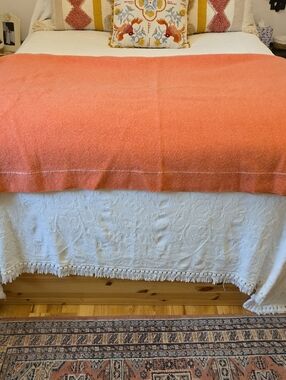 Kenwood Coral Wool Blanket with Branded Label